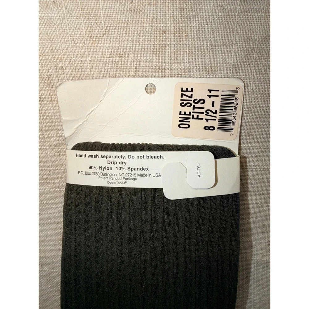American Collection Ribbed Trouser Socks Olive Green One Size 8.5 - 11 USA Made